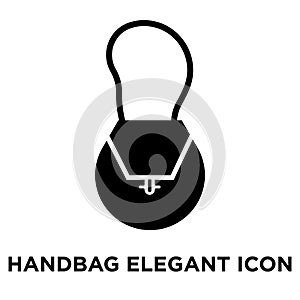 Handbag elegant iconÃÂ  vector isolated on white background, logo photo